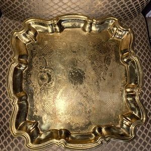 Brass antique large platter